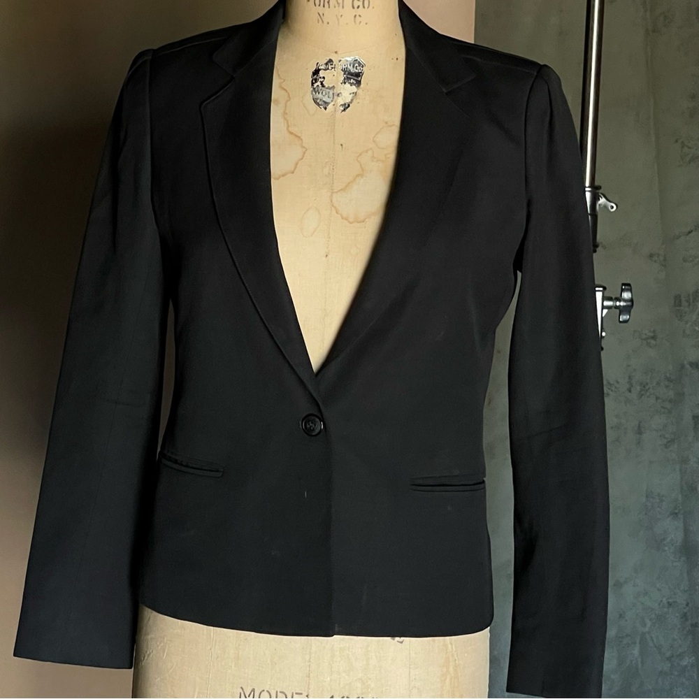 Nordstrom Black Tailored Single-Button Blazer